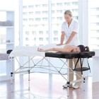 2 Fold Massage Tables Portable Adjustable Lashing Bed Tattoo Table Spa Bed Black