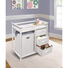 Badger Basket Modern Baby Changing Table - Nursery Furniture With Laundry Hamper