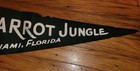 Vintage Souvenir Felt Pennant Parrot Jungle Miami  Florida Banner Zoo