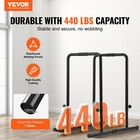 Vevor Dip Bars Dip Stand Station 440 Lbs Adjustable Height For Strength Training