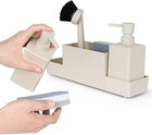 Kitchen Soap Dispenser With Sponge Holder Set For Sink Caddy  Hand Soap And Dish