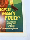 1931 Rich Man   s Folly Original 14x36 Movie Poster George Bancroft Linen Backed