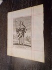 1683-kjv Bible  Leaf-engraved Copper Plate-of Saint Philip-with Text On His Life
