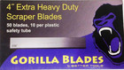 4  Extra Heavy Duty Scraper Blades -  036  Thick - 50 Blades box - 10 Blades tub
