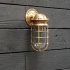 Nautical Reclaimed Usa Ships Brass Wall Light Oceanic - All Our Lights 2pc