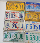 License Plates Usa Number Plate Vintage Colorful Tag Mancave Wall Lot Of 12 6-2