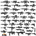 100 Pcs Weapon Pack - Various Weapons Guns  Rifles Sniper For Lego Minifigure