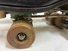 Vintage Chicago Hyde Roller Skates Black Leather - Skate Size 8 Wooden Wheels