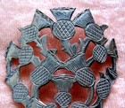 Sterling Silver Hair Comb Scottish Thistles Design  Edwardian 1901  aah 