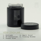 Stash Jar Smell Proof Container  4 Oz  Viewing Jars For Herbs Coffee  set Of 4 