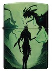 Zippo Glowing Dragon Design Glow In The Dark Windproof Pocket Lighter  46130