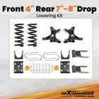 Front 4  Rear 7-8  Drop Suspension Kit Fit For Chevy gmc C1500 1 2 Ton 88-98
