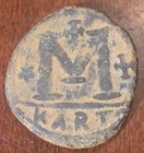      rare carthage-justinian I-533-538 Ad-28mm 18 18g-vf-follis-very Nice For Type