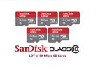 Lot Of 5x Sandisk 64gb Ultra Micro Sd Flash Sdhc Memory Card With Adapter