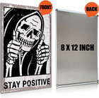 Vintage Stay Positive Skull Sign Metal Tin Sign Wall D  cor Funny Retro Sign For