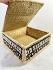      Pacific Island Handmade Tapa Cloth   Woven Box 6 5      Beautifully Crafted