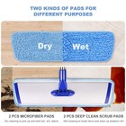 18  Professional Microfiber Mop Floor Cleaning System  Flat 18 Inch  Blue