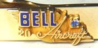 Employee Service Award 20 Yr  Tie Pin Clip Advertising Bell Helicopter Co 