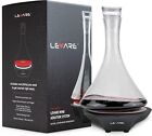 Levare Electric Aerator And Glass Decanter Set  Smart Swirl Aerating Base