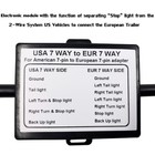 Usa To Eu Trailer Light Converter - 7-way Blade  us  To 7-pin Round  eu  Adapter
