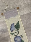 Vtg Mww Morning Glory Tapestry Bell Pull Wall Hanging Woven Floral Floral Art