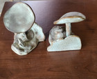Mcclelland Barclay Bronze Mushroom Toadstool   Frog Bookends