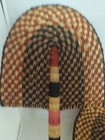 Kazi African Med Hand Woven Fans 17 3 X 9 5  Wide New W  Tags  Set Of 2