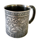 Simpson Hall Miller Quadruple Plate  27 Floral Design Mug 3 2  Tall