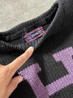 Spalding True Vintage 1930s-40s    h    Low Gauge Knitted Sweater Black Violet Large