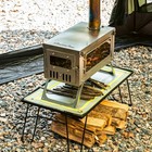 Wood Stove Table For Camping Tent Stove Table Folding Stove Base W  Mat Portable