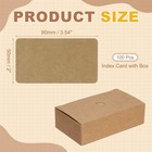 2  X 3 5  Note Card  100 Pcs Index Card Kraft Paper Round Corner  Leather