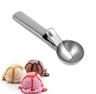Stainless Steel Ice Cream Scoop Trigger Handle Cookie Dough Melon Scoop