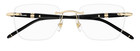 Montblanc Mb0346o 001 Gold Black Eyeglasses Frame Unisex New Authentic