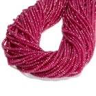Natural Ruby Faceted Rondelle Beads Size 2x3mm 15 5   Strand