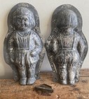Antique Metal Chocolate Candy Mold     Charming Old World Child 7  1 2   