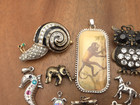 Vintage-now 15 Pcs Animals Bugs Pendant Charms Craft Parts Jewelry Making Lot 15