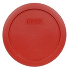 Pyrex 7201-pc 6  Dark Red Round Plastic Cover Lid New For 4 Cup Glass Bowl 2pk