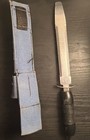 Dacor Divers Tool Knife Vtg Steel Blade Curved Tip Snorkeling Japan With Sheath