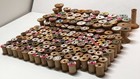 Lot Of 170 Vtg Empty Wooden Sewing Thread Spools Various Brands   Sizes  m-l 