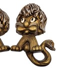 Vintage Homco Mcm 1970s Gold Baby Lion Cub Nursery child Room Wall Decoration