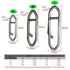 50 Pcs Fishing Clips Stainless Steel Strength Fast Snap Clip Fishing Clips Conne