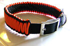 18-22  Or Custom Size adjustable Paracord Dog Collar Reflective   veteran Made 