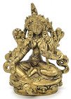 Green Tara Tibetan Buddhist Deity Brass Statue Sculpture Temple Puja