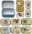 8pcs Mini Flower Tin Trinket Jewelry Organizer Storage Box Decorative Boxes Smal