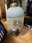 Beautiful Cheyenne Victorian Deco Lamp Roses Beaded Dome Shade Works Vintage 