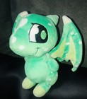 Neopets Green Speckled Shoyru 7  Stuffed Plush Animal 2004 Htf Colletible  a 