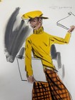 Bobby Banas Original Hollywood Costume Design Sketch Newsboy 1950s 60s