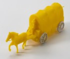 Vintage Western Toy Pioneer Horse Drawn Covered Wagon West Germany 1960s