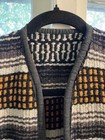 Mexican Blanket Vest Serape Woven Poncho Surfer Baja Biker Vintage 60s 70s 80s