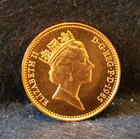 1985 Great Britain Penny  Elizabeth Ii  Red Bu From Mint Set  Km-935  gb4 